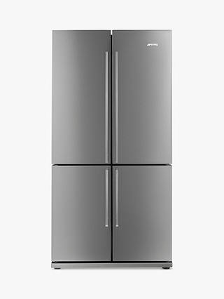 Smeg FQ60XP 4-Door American Style Fridge Freezer, A+ Energy Rating, 92cm Wide, Stainless Steel
