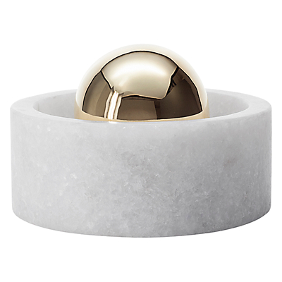 Tom Dixon Stone Spice Grinder, White and Gold