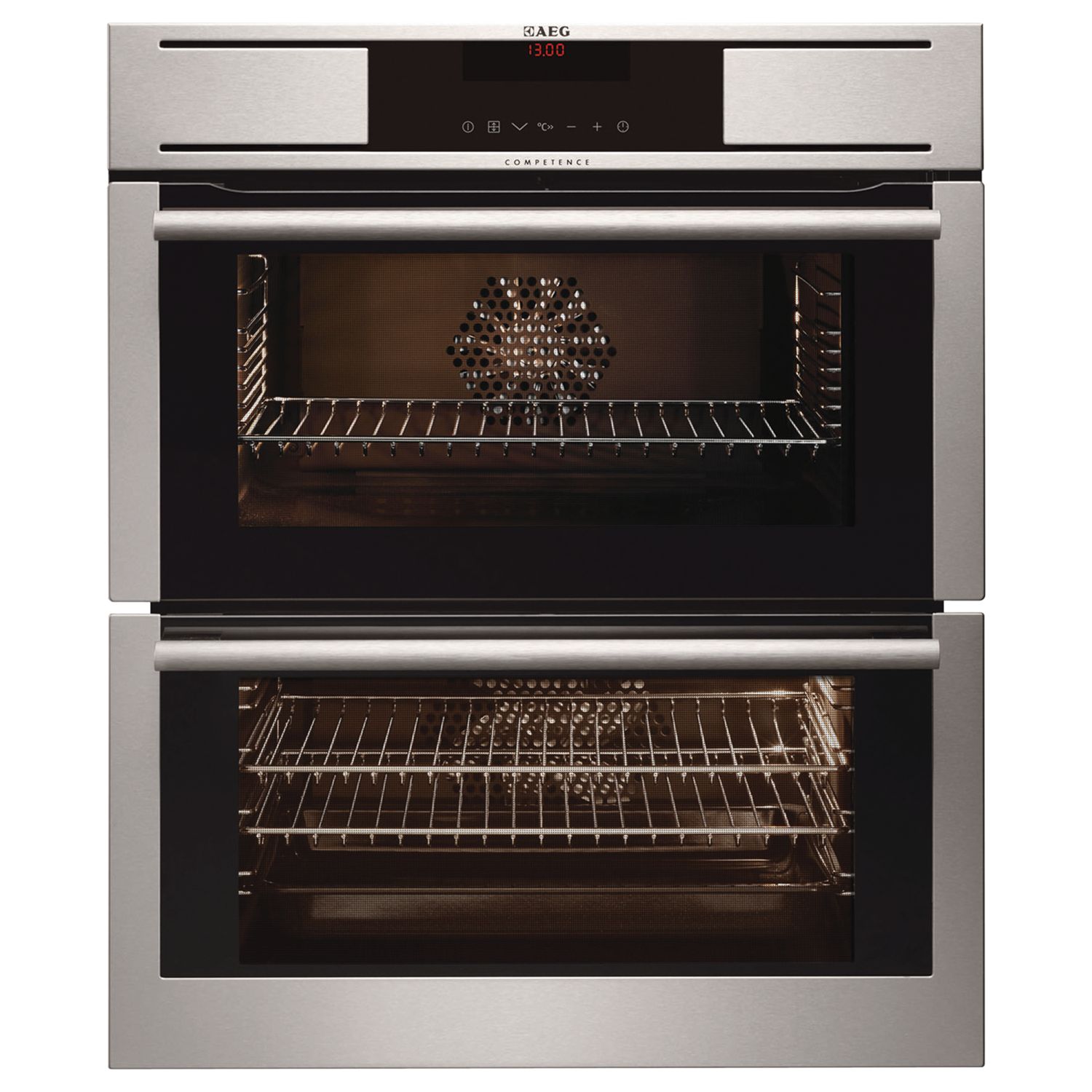 AEG NC7013001M Double Built-Under Oven, Stainless Steel