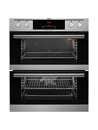 AEG NC4013021M Double Built-Under Electric Oven, Stainless Steel