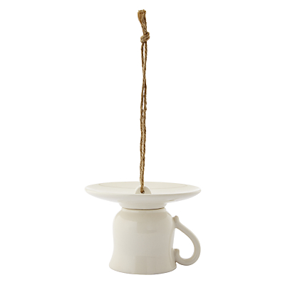 Tea Cup Birdfeeder, Cream