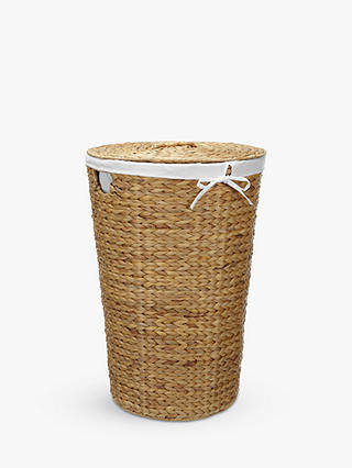 John Lewis & Partners Water Hyacinth Laundry Basket