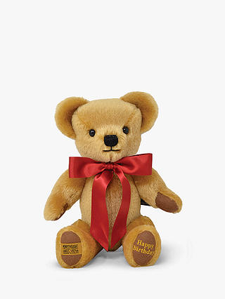 Merrythought Personalised London Gold Teddy Bear With Gold Thread Soft Toy