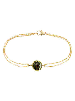 London Road Bloomsbury 9ct Gold Chequer-Cut Garnet Coronation Bracelet, Gold