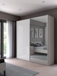 John Lewis Elstra 200cm Wardrobe with Glass and Mirrored Sliding Doors