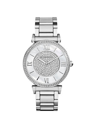 Michael Kors MK3355 Women's Catlin Bracelet Strap Watch, Silver