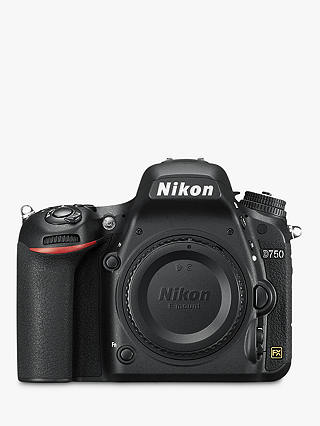 Nikon D750 Digital SLR Camera, HD 1080p, 24.3MP, Wi-Fi, 3.2" Tilting LCD Screen, Black, Body Only