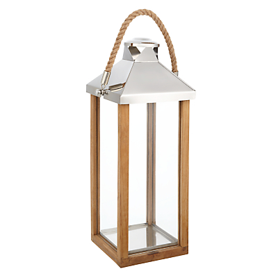 Libra Cowes Wooden Lantern, Small