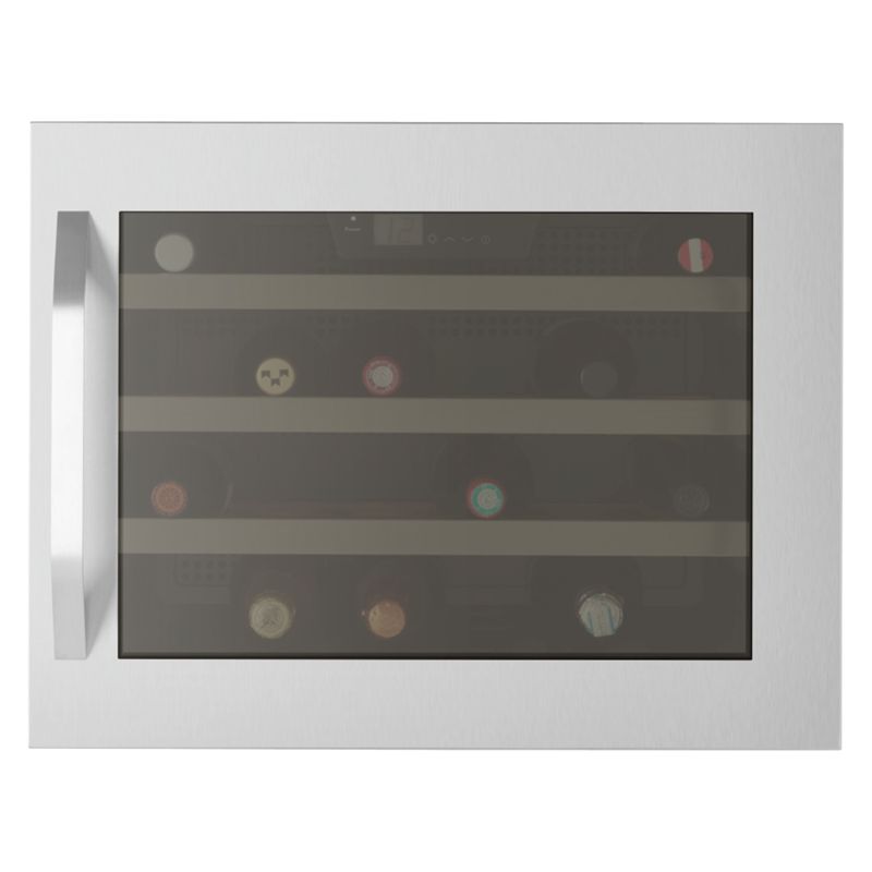 John Lewis JLWF610 Integrated Wine Cabinet, Stainless Steel