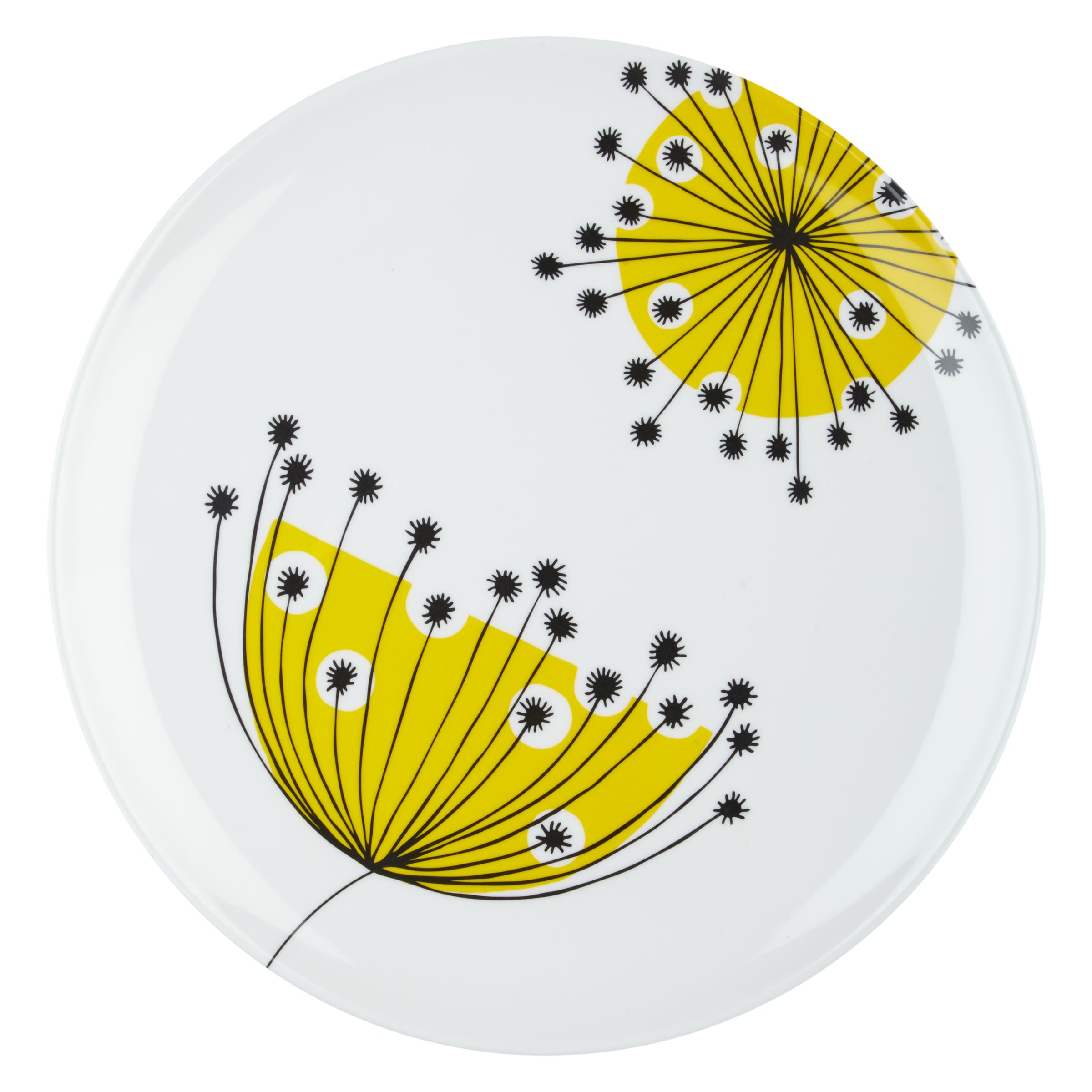MissPrint Dandelion Mobile Dinner Plate, Yellow