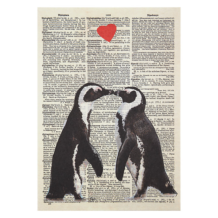 Buy Collageorama The Penguin Lovers Valentine's Card Online at johnlewis.com