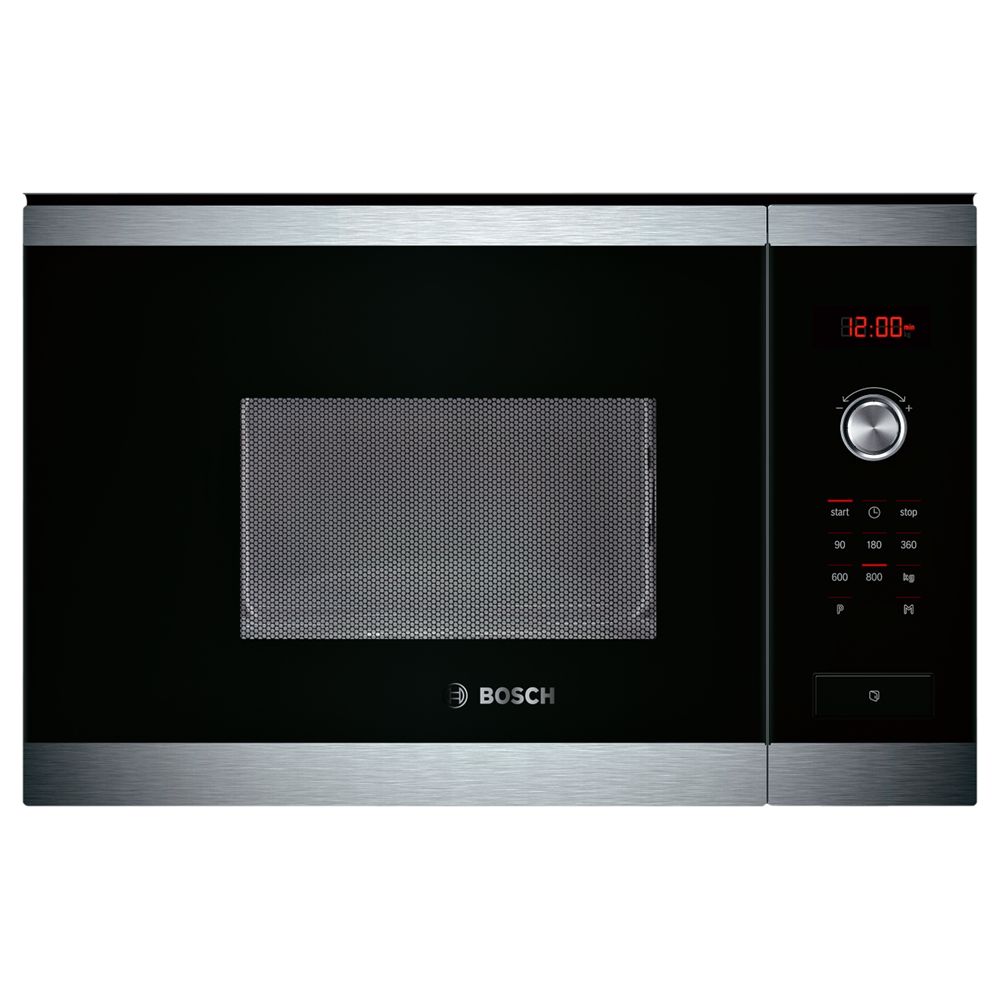 Bosch HMT75M654B Built-In Compact Microwave Oven, Brushed Steel
