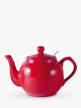 London Pottery Farmhouse Stoneware Filter 2 Cup Teapot, 600ml, Red