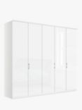 John Lewis Elstra 250cm Wardrobe with Glass Hinged Doors