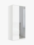 John Lewis Elstra 100cm Wardrobe with Glass and Mirrored Hinged Doors