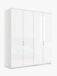 John Lewis Elstra 200cm Wardrobe with Glass Hinged Doors
