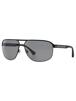 Emporio Armani EA2025 Polarised Rectangular Frame Sunglasses