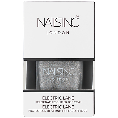 shop for Nails Inc Electric Lane Holographic Top Coat, 14ml at Shopo