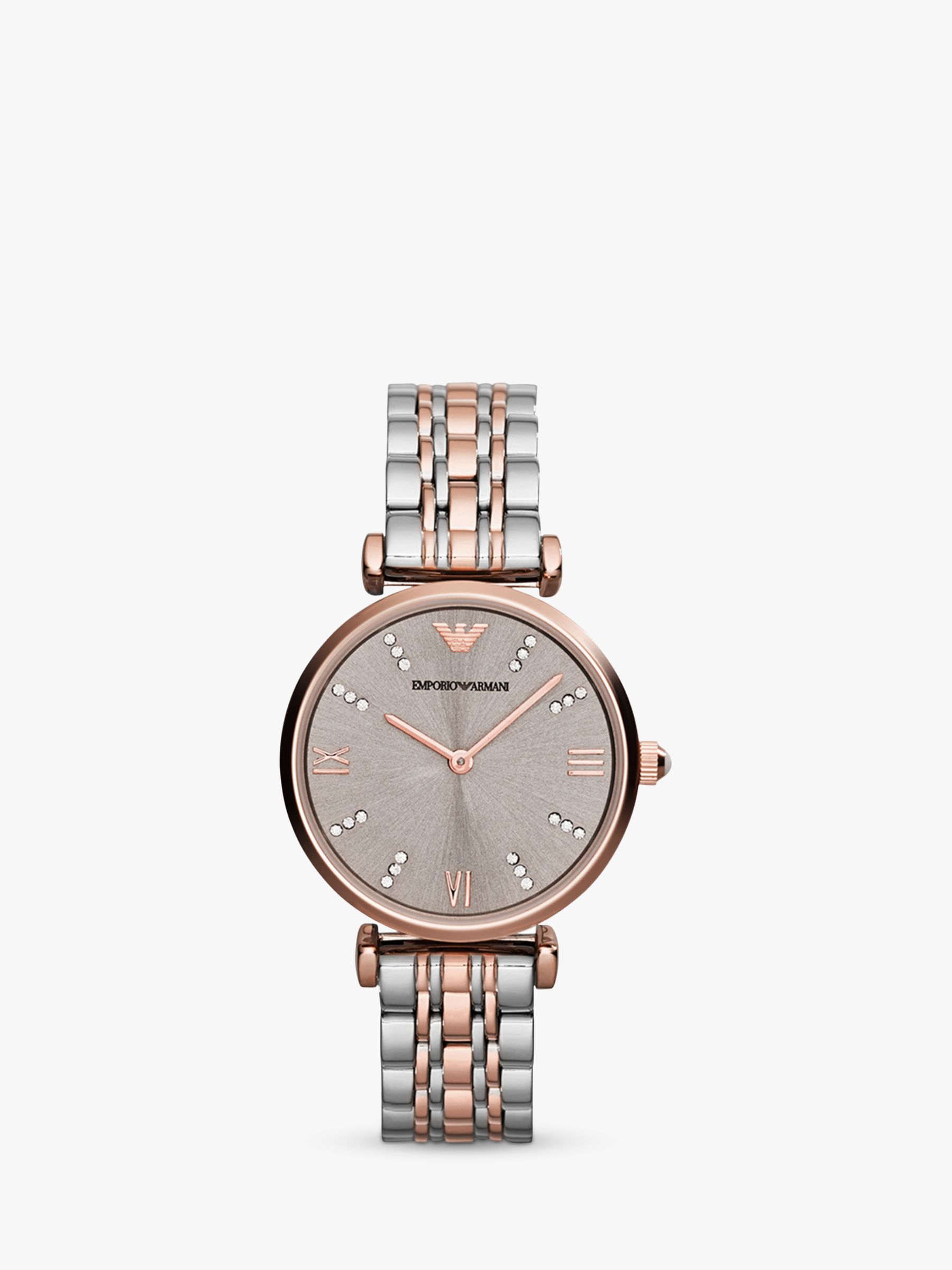armani watch silver and gold