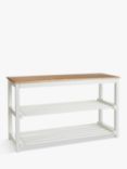 John Lewis Modern Country 3 Tier Shoe Rack, Lily White