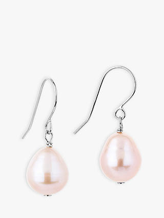 Claudia Bradby Pearl Drop Earrings, Pink