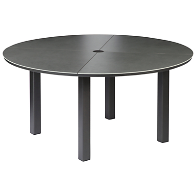 Barlow Tyrie Cayman 4-Seater Outdoor Dining Table, Round, Graphite