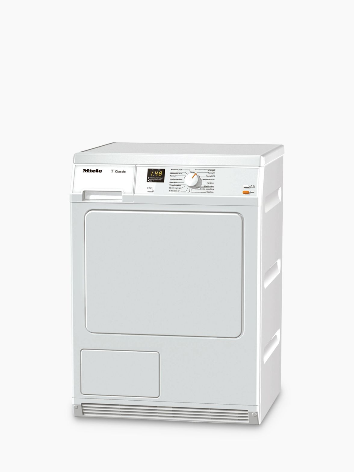 Miele TDA150C Condenser Freestanding Tumble Dryer, 7kg Load, B Energy Rating, White