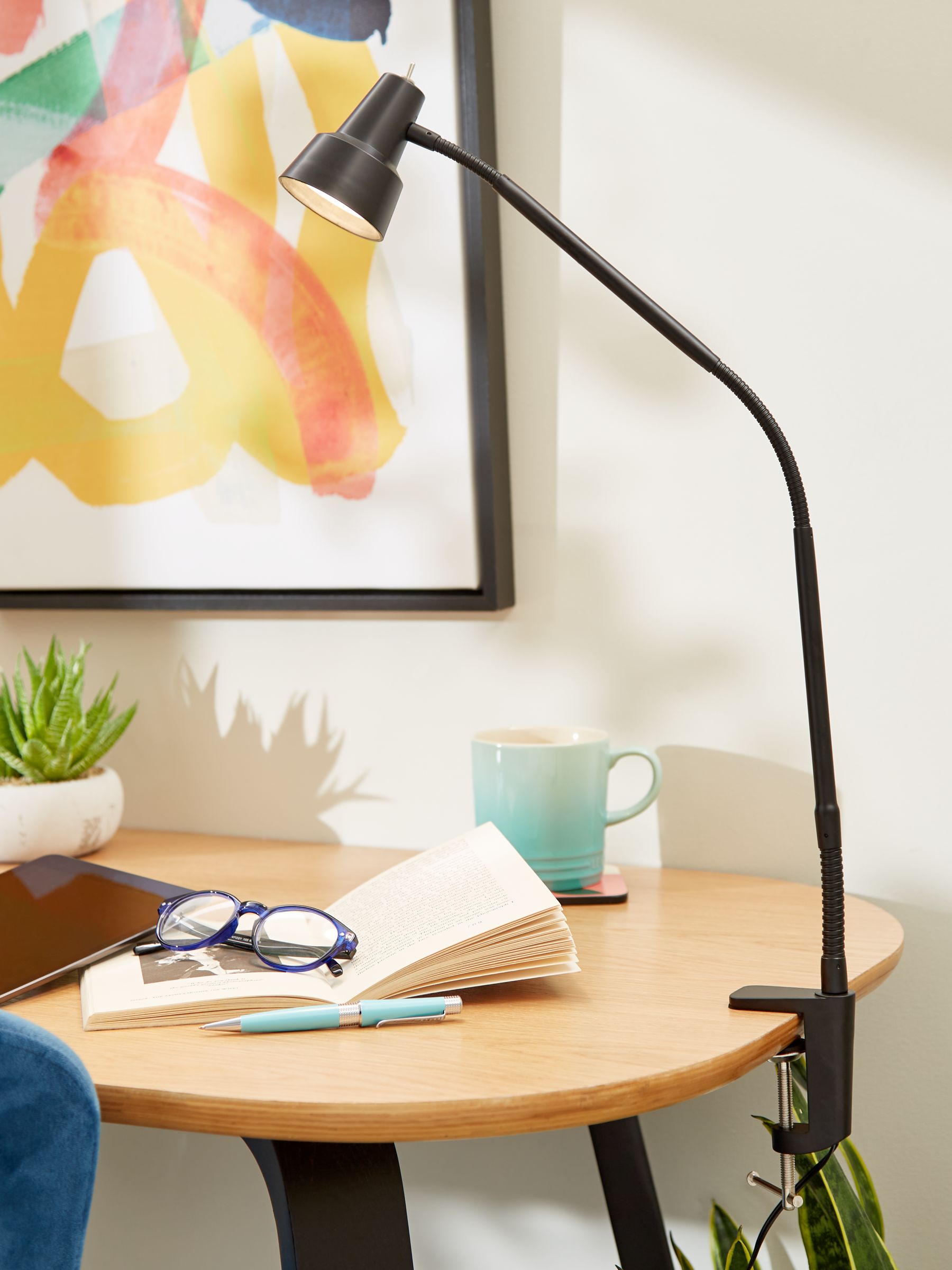 John Lewis ANYDAY Zadie LED Clip on Desk Lamp with Clamp