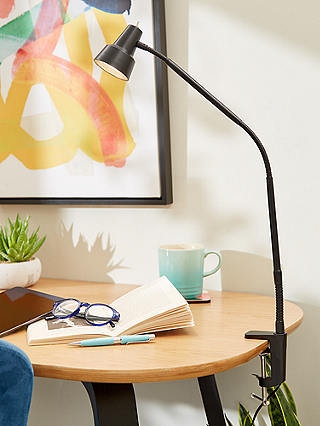 John Lewis ANYDAY Zadie LED Clip on Desk Lamp with Clamp