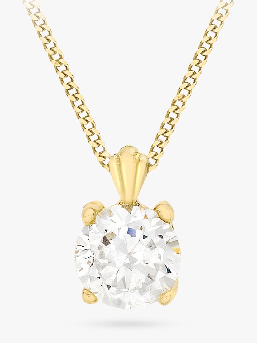 9ct yellow gold flower pendant encrusted with CZ's BOXED 