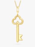 IBB 9ct Gold Key Charm Pendant, Gold