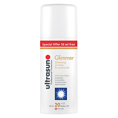 shop for Ultrasun Glimmer Shimmering SPF20 Sun Lotion, 150ml at Shopo