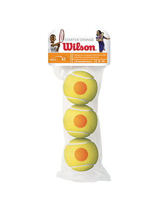 Wilson Starter Tennis Balls, Pack of 3, Yellow/Orange