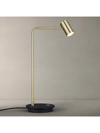 John Lewis & Partners Alpha LED Desk Lamp, Gold/Black