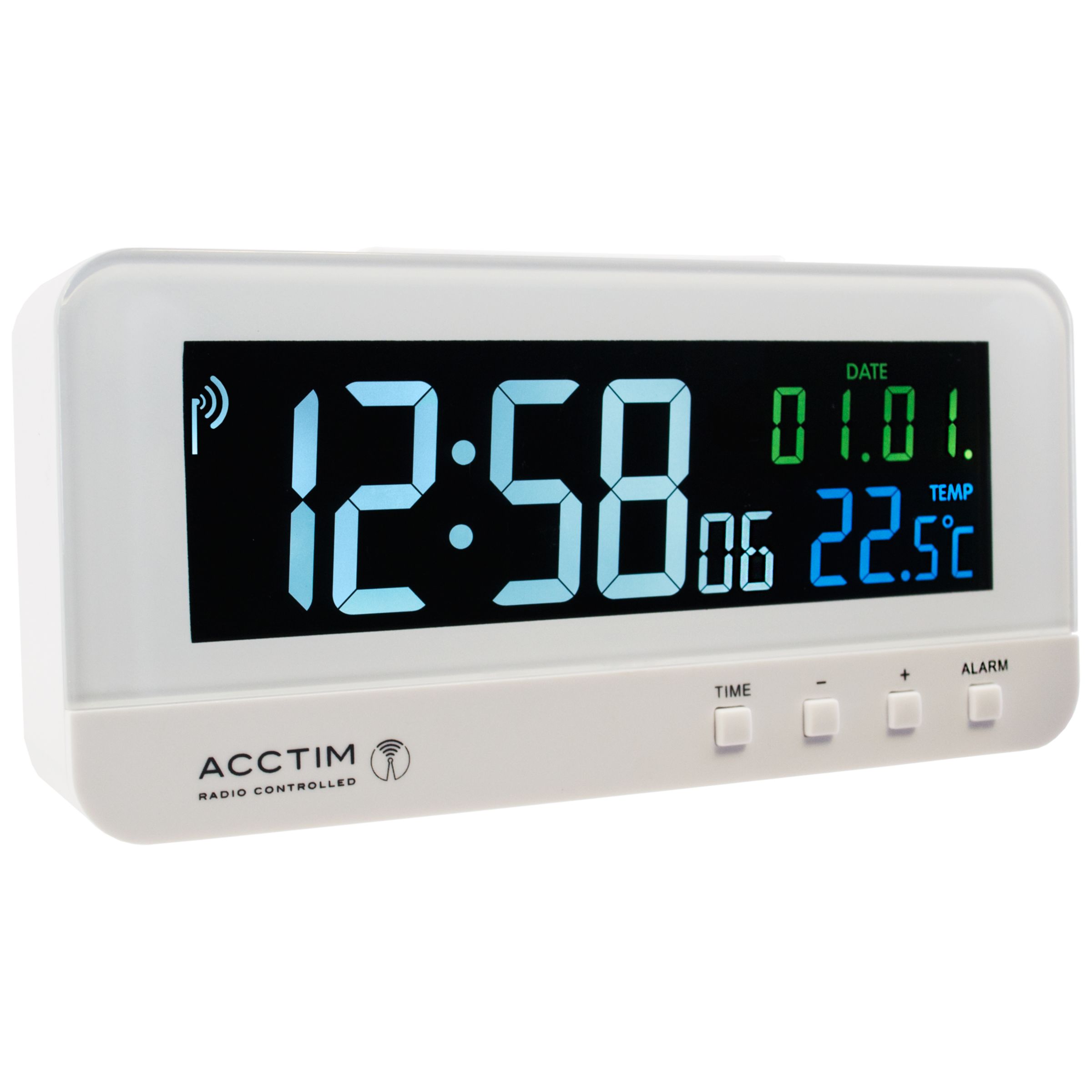 Acctim Mens Radio Controlled LCD Wall/Desk Clock 