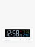 Acctim Radio Controlled LCD Digital Alarm Clock, White