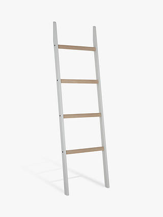 Croft Collection Blakeney Leaning Shelf Ladder, Light Silver