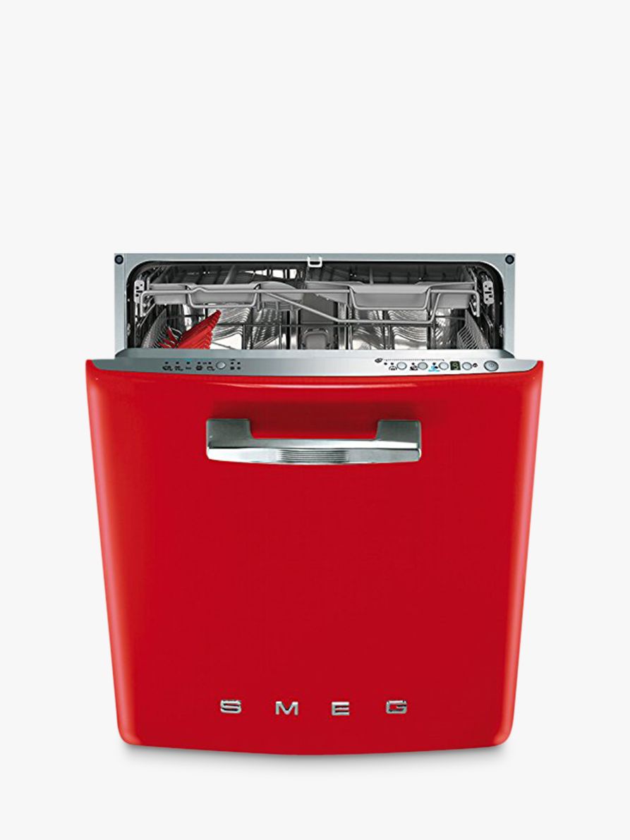 Smeg DI6FABR2 Retro Integrated Dishwasher, Red