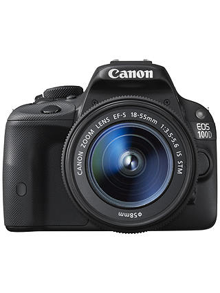 Canon EOS 100D Digital SLR Camera with 18-55 IS STM Lens, HD 1080p, 18MP, 3" LCD Touch Screen