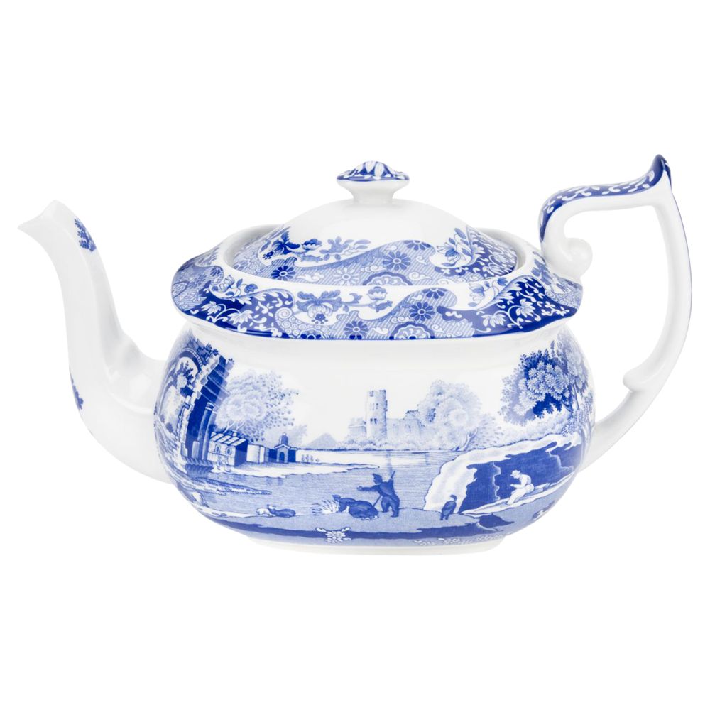 Spode Blue Italian Teapot, 1.1L, Seconds