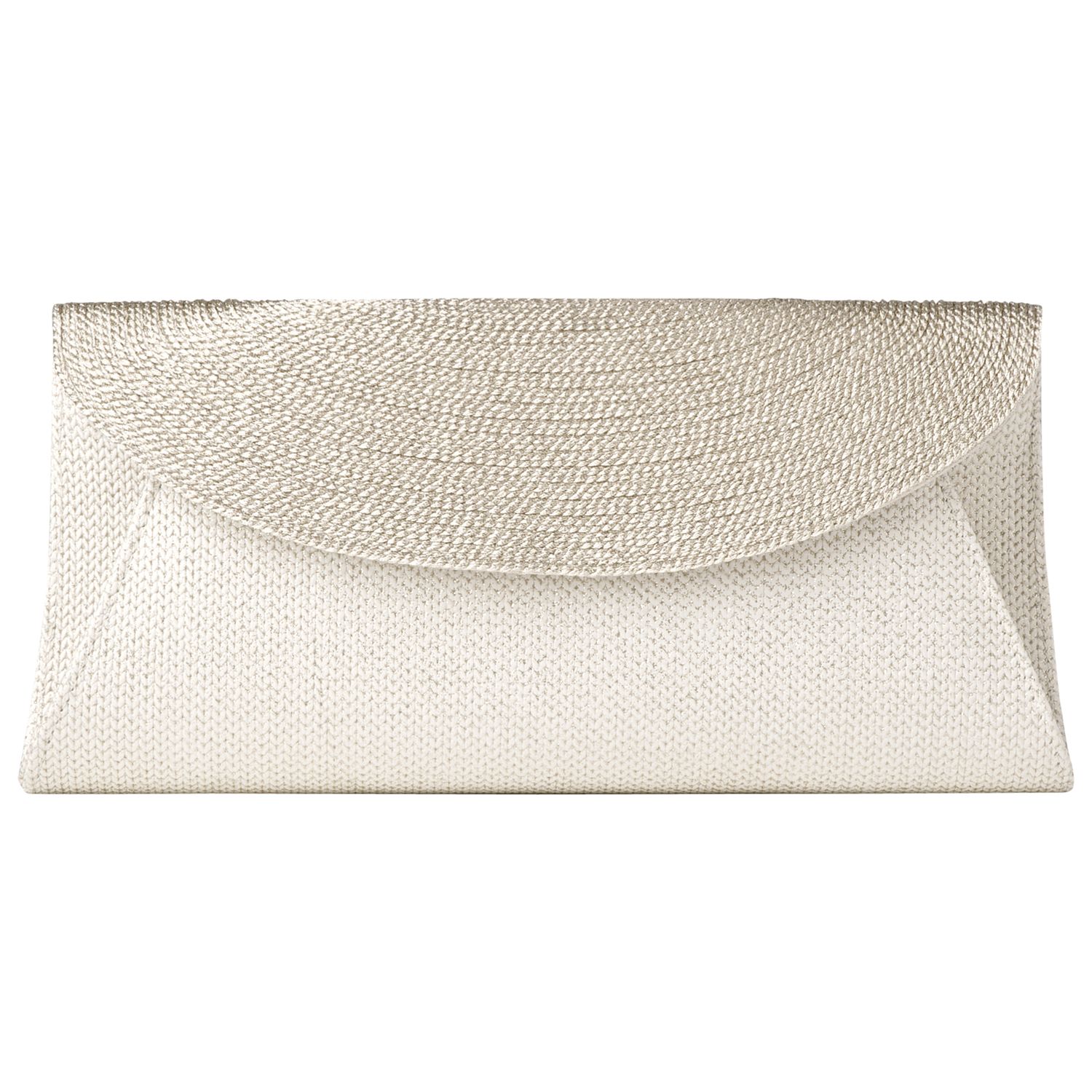 L.K. Bennett Flo Fold-Over Clutch Bag, Soft Gold