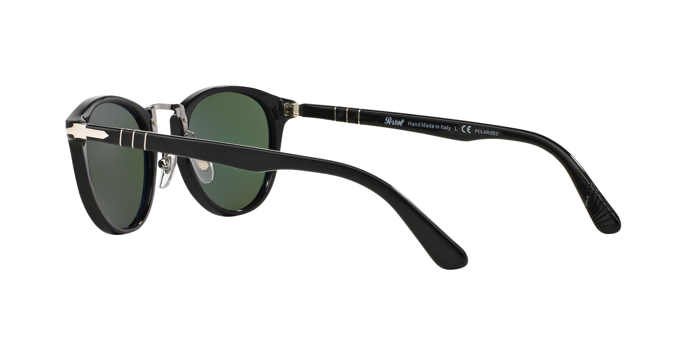Persol PO3108S Polarised Oval Sunglasses, Black