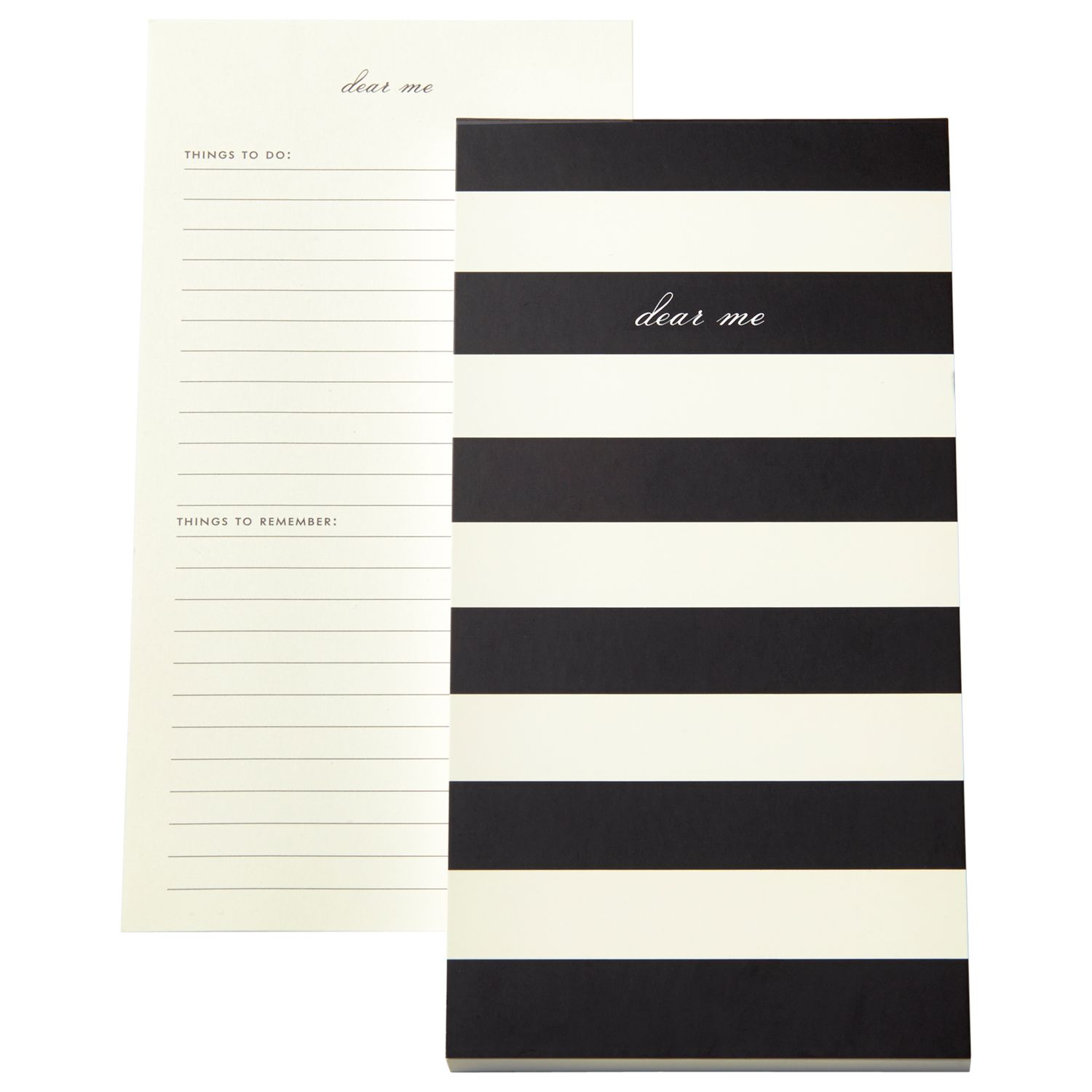 kate spade new york Dear Me Notepad, Black Stripe