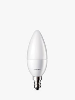 Philips 2.8W SES LED Candle Light Bulb, Frosted