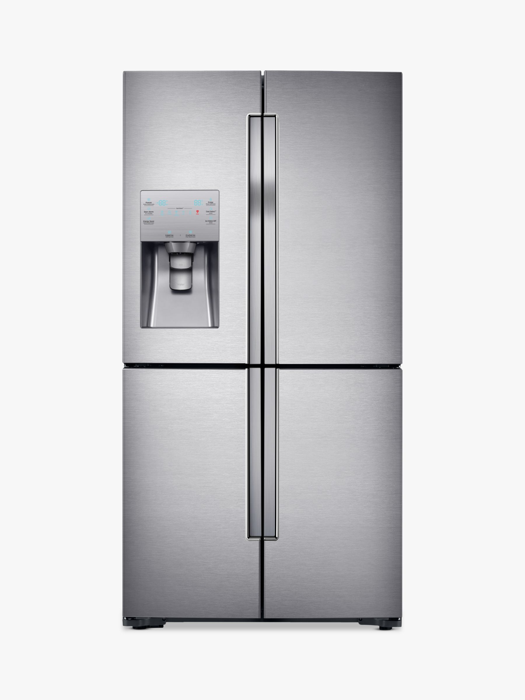 Samsung RF56J9040SR 4-Door American Style Fridge Freezer, A+ Energy Rating, 90cm Width, Stainless Steel