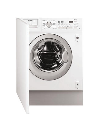 AEG L61271BI Built-In Integrated Washing Machine, 7kg Load, A++ Energy Rating, 1200rpm Spin, White