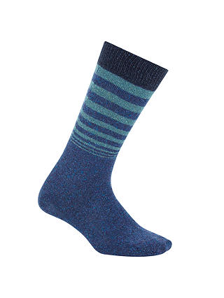 JOHN LEWIS & Co. Irregular Stripe Silk Blend Socks, One Size