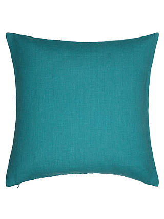 John Lewis & Partners Linen Cushion, Dark Spruce