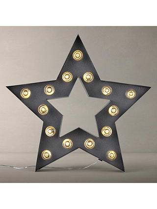 John Lewis & Partners LED Star Sign, Grey