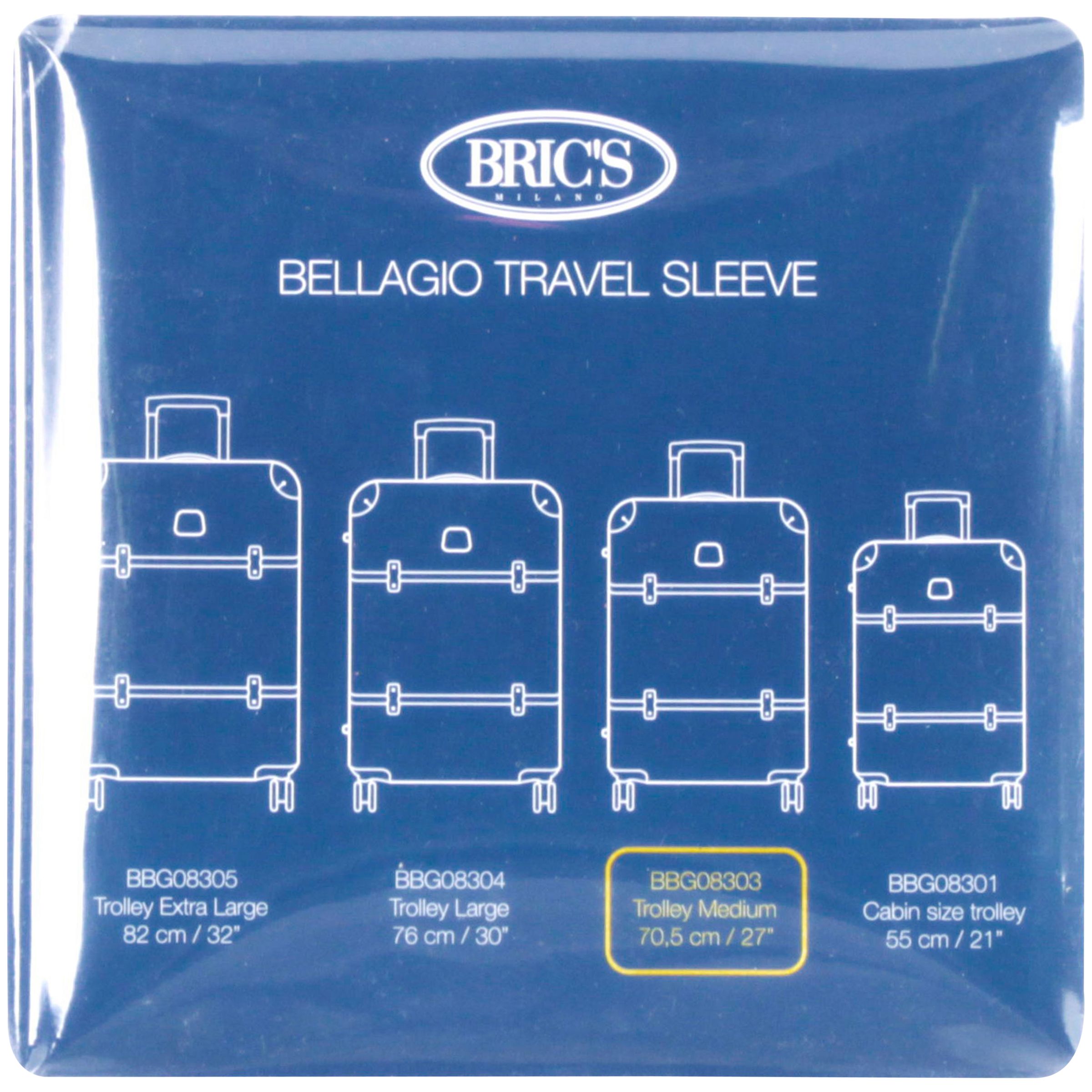 Bric's 27-Inch Transparent Bellagio Trolley Cover, Clear